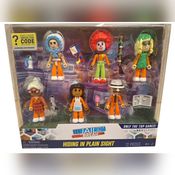 Roblox Devseries JAILBREAK Hiding In Plain Sight 6 Mini Action Figure Set NEW - Picture 2 of 4
